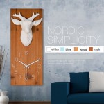Custom Imprinted Deer Head Wooden Wall Clock