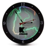 9" Sound-Activated Plasma Wall Clock Branded