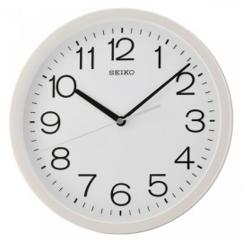 Seiko Silver 12.2" Round Numbered Wall Clock Branded