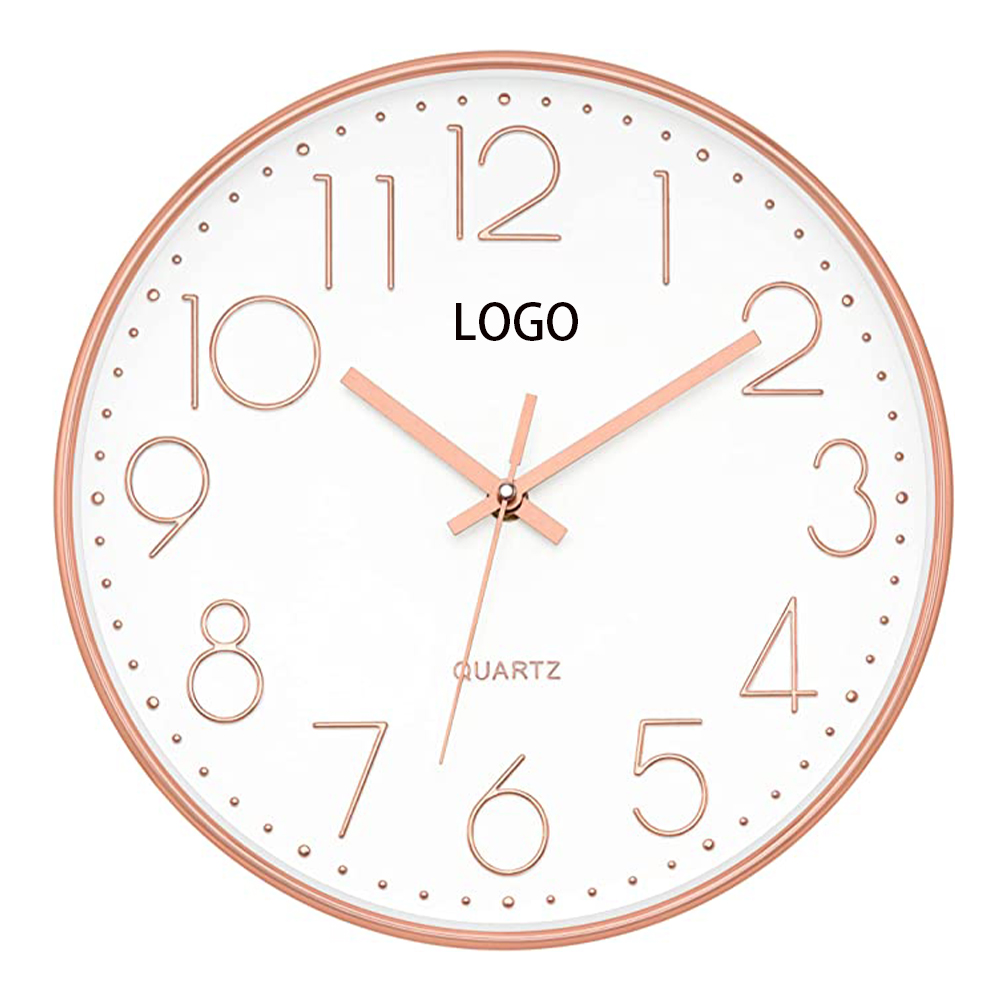 12 Inch Wall Clock Logo Printed