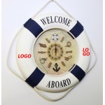 Logo Printed 20" Life Ring Wall Clock