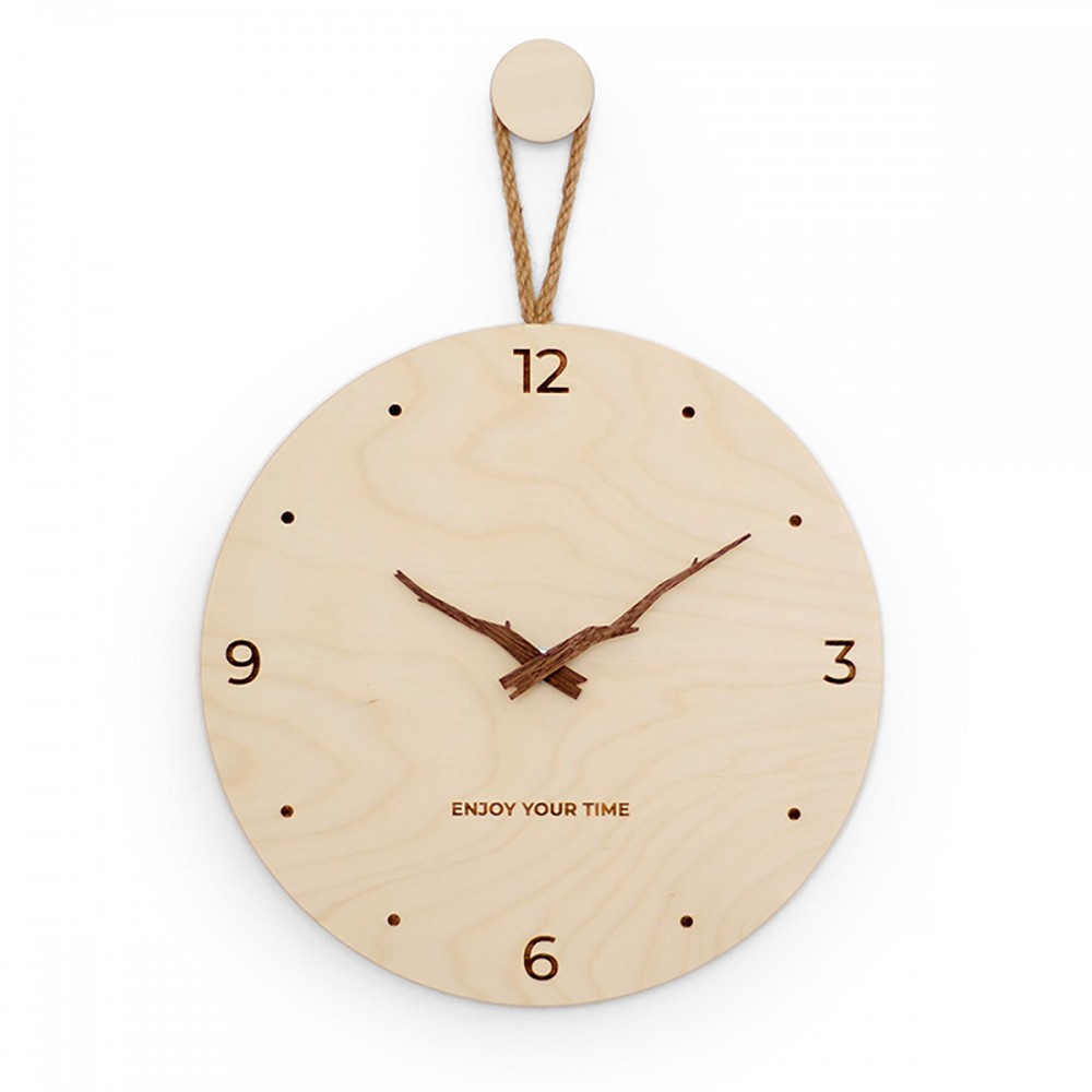 10" Wood Wall Clock Branded
