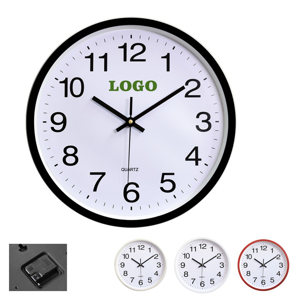 Custom Imprinted 12" Plastic Wall Clock