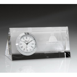 Majestic Crystal Desktop Clock Branded