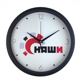 12" Economy Round Wall Clock Logo Printed