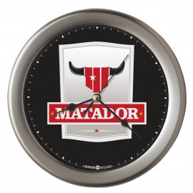 Howard Miller Aries Nickel Finish Metal Wall Clock (Full Color Dial) Logo Printed  Howard Miller Aries Nickel Finish Metal Wall Clock (Full Color Dial) Logo Printed