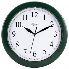 Logo Printed 10" Equity by La Crosse Technology Green Quartz Desk Clock