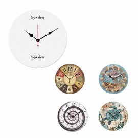 12" Density Board Wall Clock Custom Imprinted