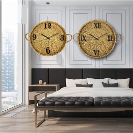 Hemp Rope Tray Wall Clock Custom Imprinted  Hemp Rope Tray Wall Clock Custom Imprinted