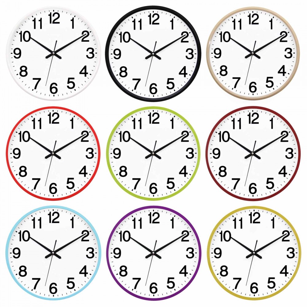 8" Non-Ticking Wall Clock Logo Printed 8" Non-Ticking Wall Clock Logo Printed
