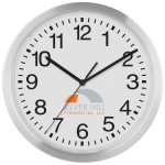 12" Slim Metal Wall Clock Logo Printed