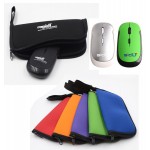 Portable gift set 2.4G wireless mouse and zipped mouse pad Branded