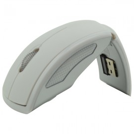 Curved Wireless Optical Mouse with USB Receiver with Logo