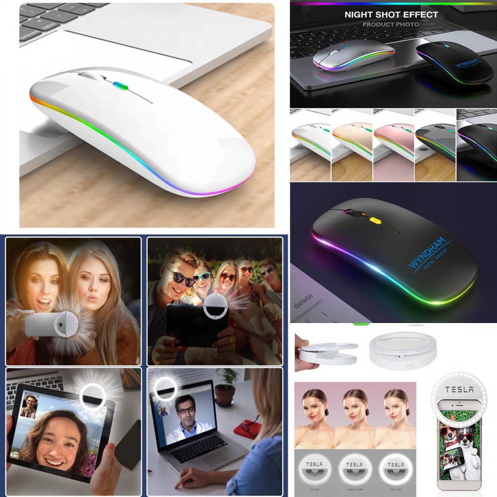 Logo Printed iBank(R) LED Wireless Mouse + LED Ring Light (White) Logo Printed iBank(R) LED Wireless Mouse + LED Ring Light (White)