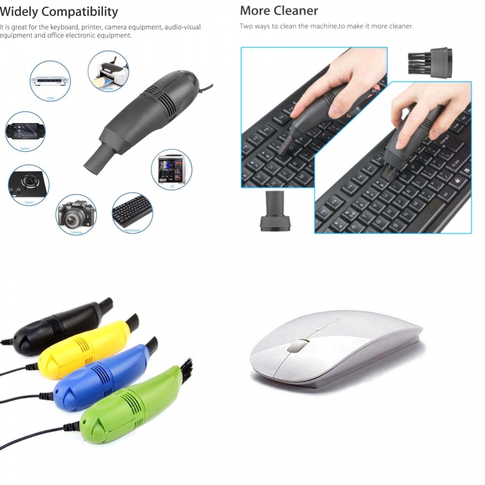 iBank(R)2.4GHz Wireless Mouse + USB Vacuum Cleaner (White) Logo Printed iBank(R)2.4GHz Wireless Mouse + USB Vacuum Cleaner (White) Logo Printed