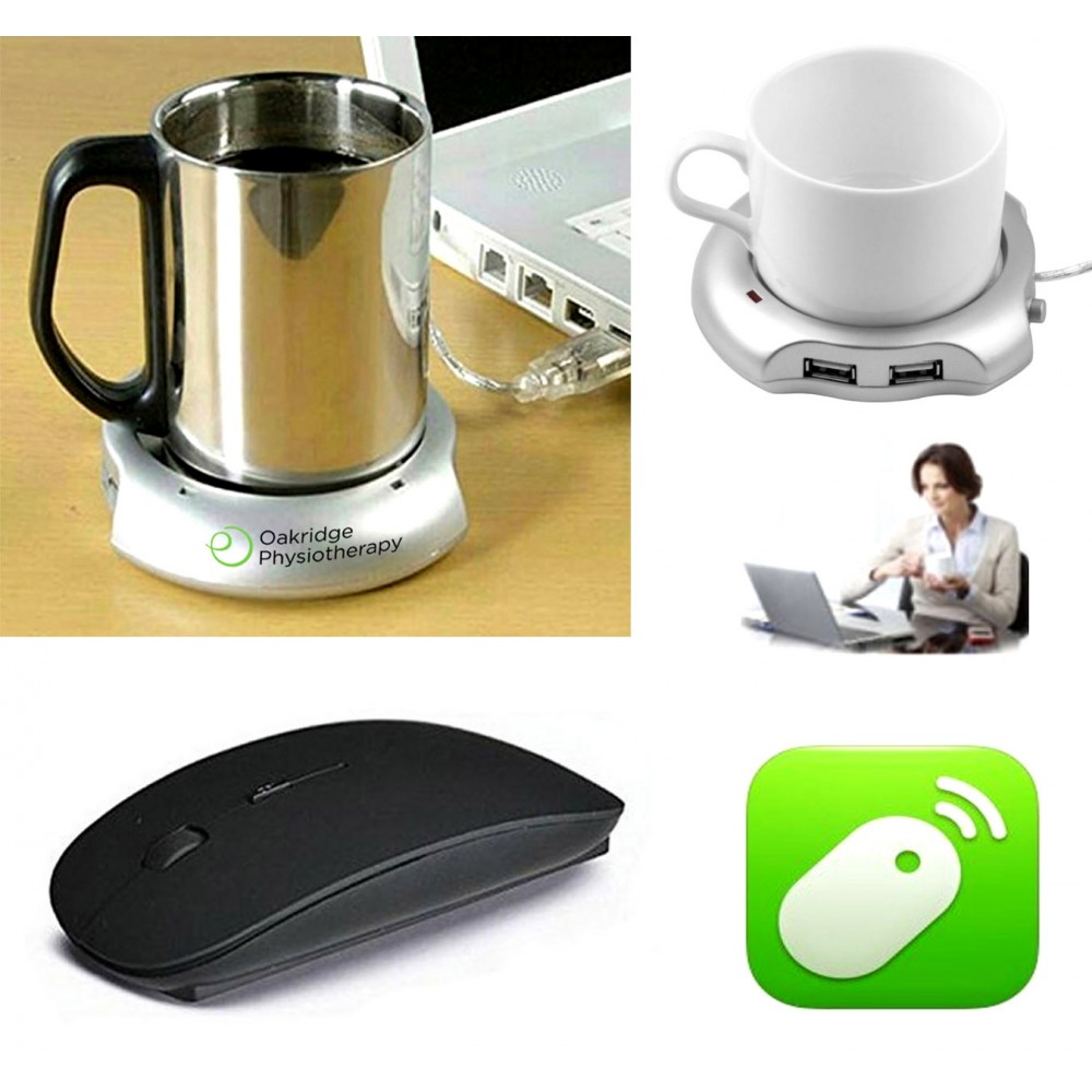 iBank(R)4 Port Hub+Cup Warmer+2.4GHz Wireless Mouse(Black) Logo Printed iBank(R)4 Port Hub+Cup Warmer+2.4GHz Wireless Mouse(Black) Logo Printed