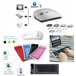 Custom Imprinted iBank(R) Bluetooth Mouse for MacBook /Laptop / iMac/ iPad + Foldable Keyboard (Grey)