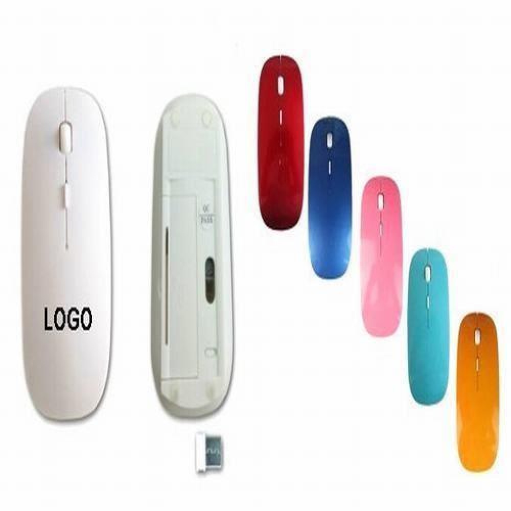 White Slim Wireless Mouse Branded White Slim Wireless Mouse Branded