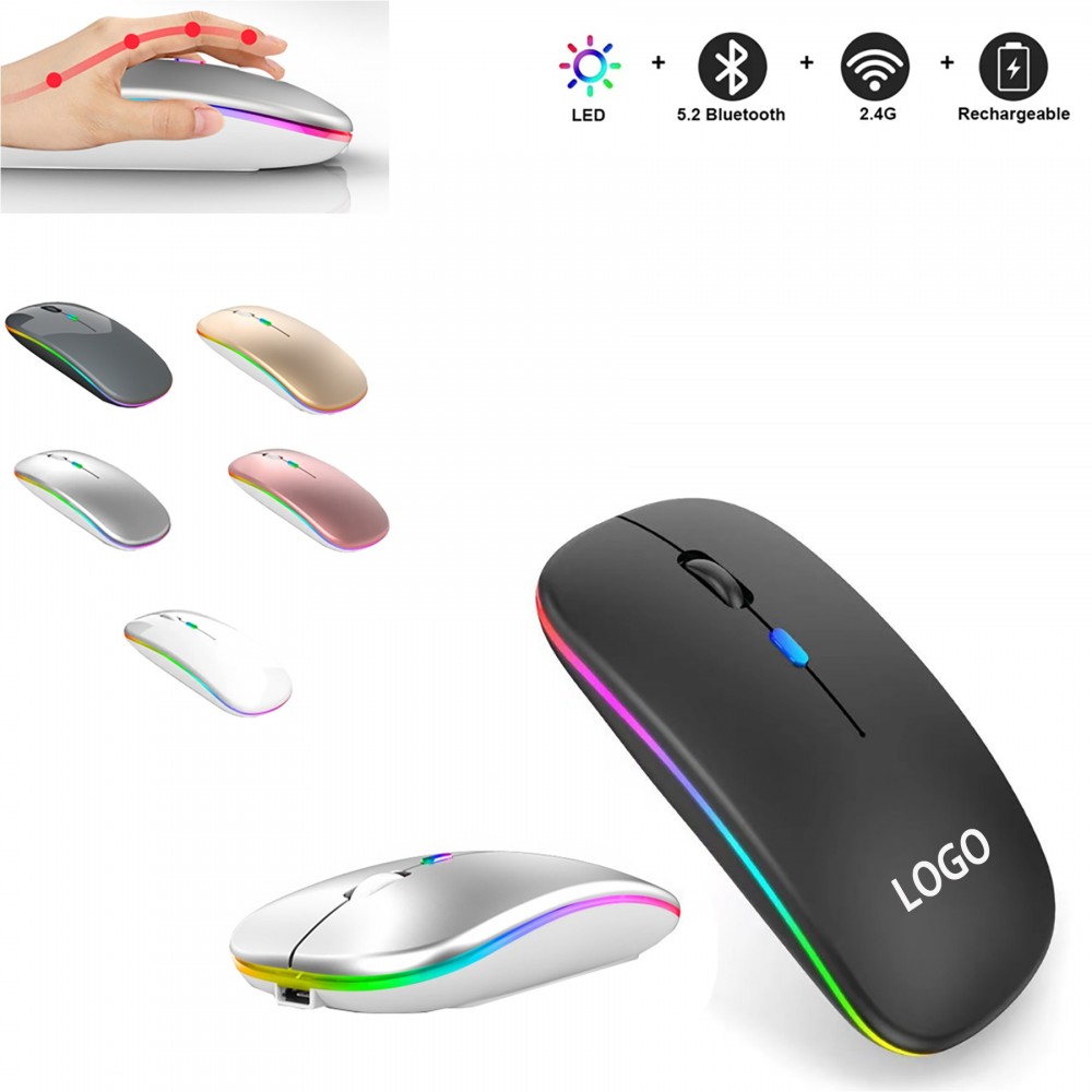 Customized Rechargeable LED Dual Mode Wireless Mouse