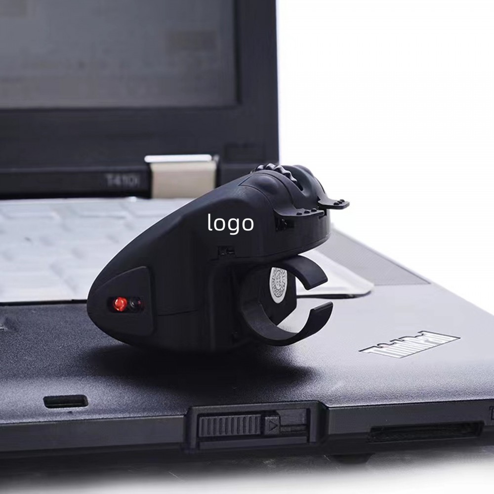Mini Wireless Finger Mouse, Ergonomic Portable USB Drived Mouse with Rechargeable Battery Inside Use with Logo