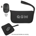 Wireless Mouse With Mousepad Carrying Case with Logo