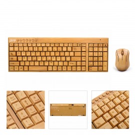 Customized Wireless Bamboo Bluetooth Keyboard & Mouse