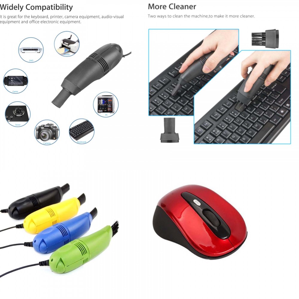 Custom Imprinted iBank(R)2.4GHz Wireless Mouse + USB Vacuum Cleaner (Red) Custom Imprinted iBank(R)2.4GHz Wireless Mouse + USB Vacuum Cleaner (Red)
