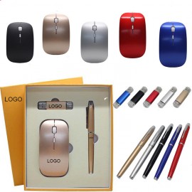 Flash Drive Mouse Pen Set Gift with Logo  Flash Drive Mouse Pen Set Gift with Logo