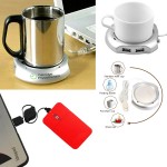 iBank(R) 4 Port USB Hub + Cup Warmer + LED Light up Mouse (Red) Logo Printed