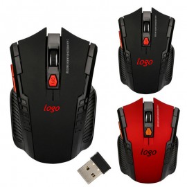 Customized Computer Wireless Mouse, 2.4G 6 Keys 1600DPI Auto Sleep Optical Gaming Mouse Mice for PC Laptop