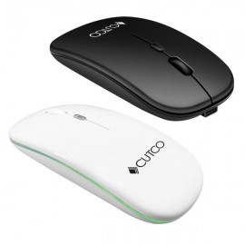 Slim Rechargeable Silent Wireless Mouse with LED Light with Logo