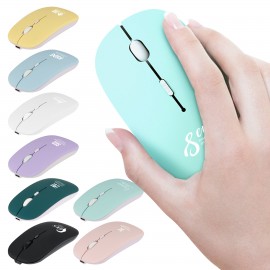 LED Rechargeable Wireless Mouse with Logo