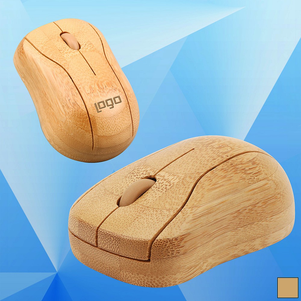 Logo Branded 2.4G Bamboo Wireless Mouse