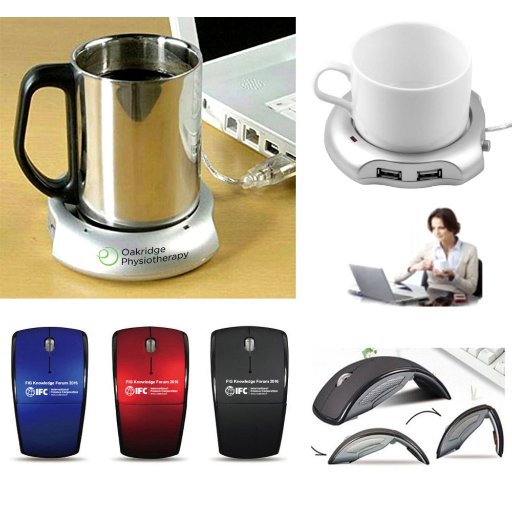 Logo Printed iBank(R)4 Port Hub+Cup Warmer+2.4GHz Wireless Mouse Logo Printed iBank(R)4 Port Hub+Cup Warmer+2.4GHz Wireless Mouse