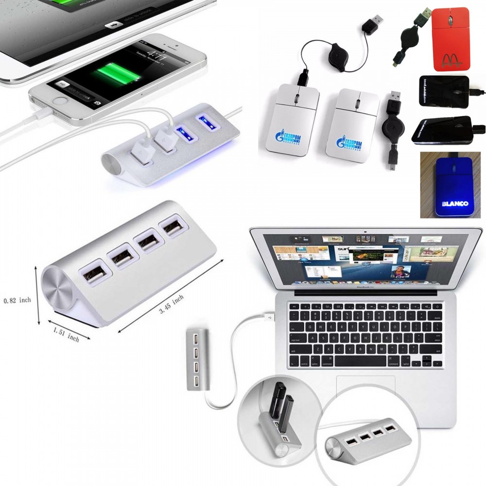 iBank(R) 4 Port USB Hub + LED Light up Mouse Branded iBank(R) 4 Port USB Hub + LED Light up Mouse Branded