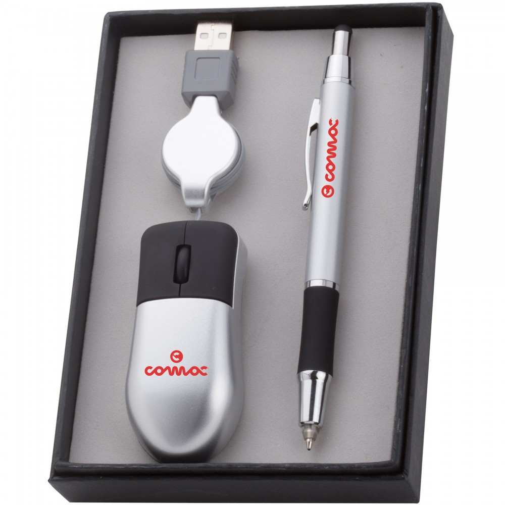Customized LED Stylus Ballpoint Pen & USBl Mouse Gift Set Customized LED Stylus Ballpoint Pen & USBl Mouse Gift Set