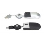 3D Super Mini Optical USB Mouse w/ Retractable Cord Custom Imprinted