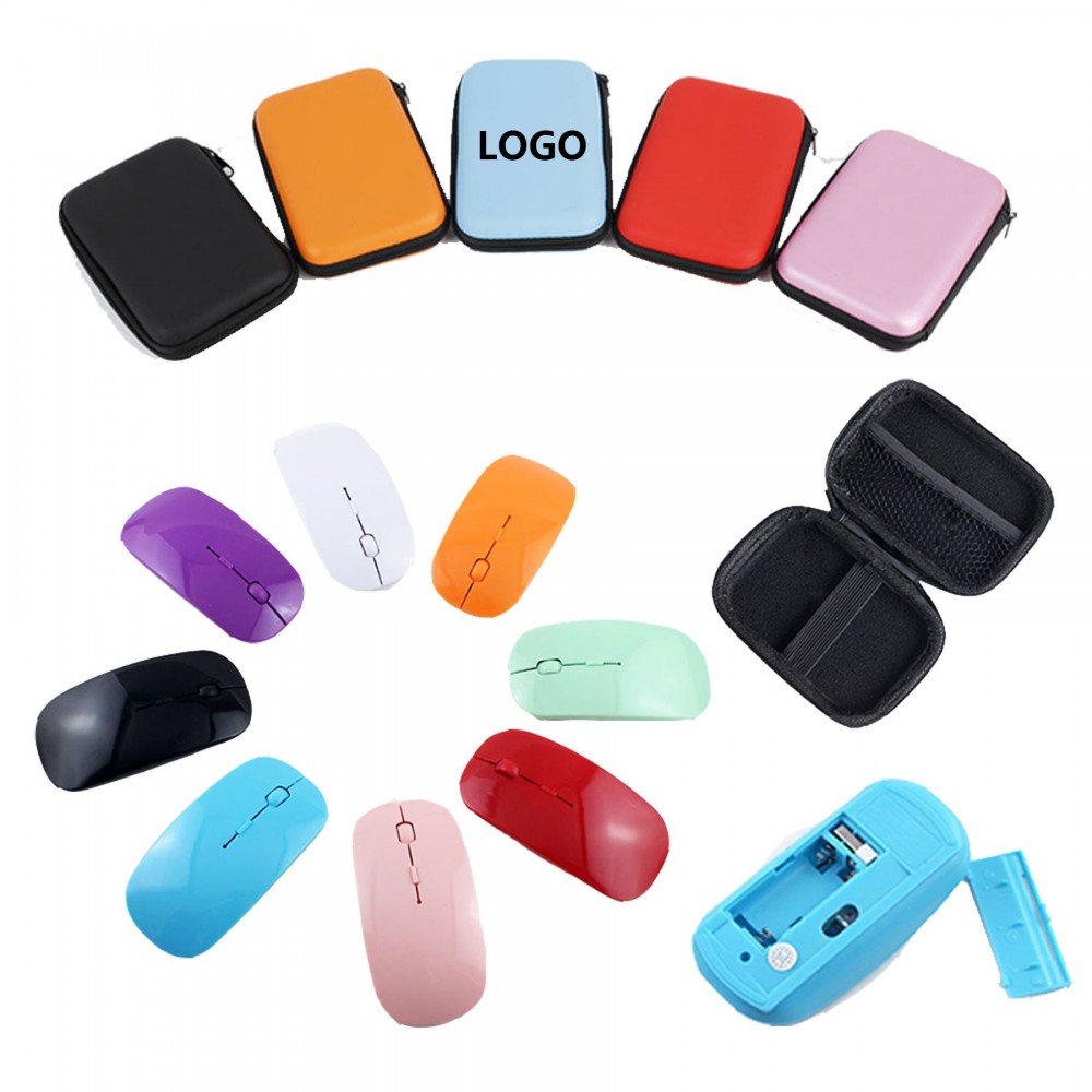 Wireless Mouse w/Travel Case with Logo