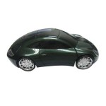 Black Mini Size Sporty Car Shape Optical Mouse w/ Headlights Wired Branded