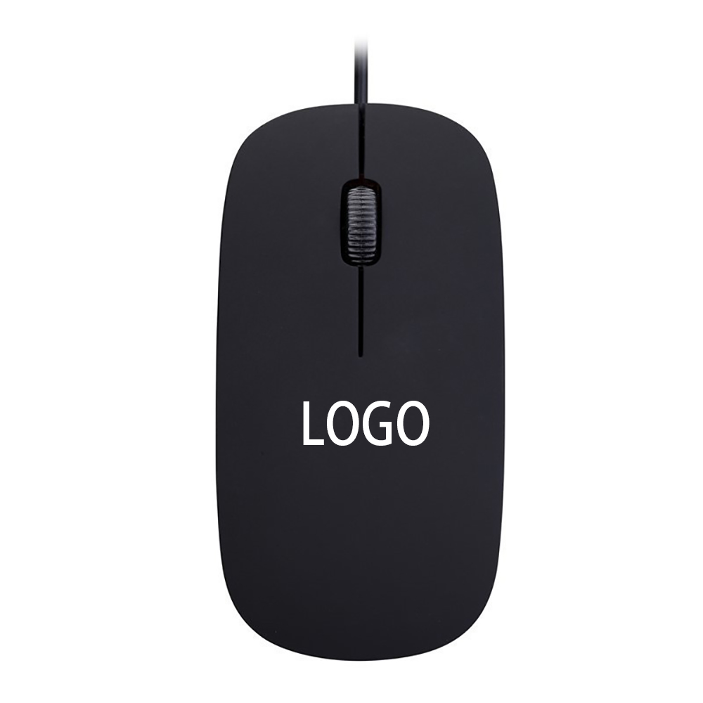 Logo Branded Wired Mute Mouse