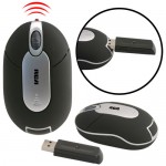 Promotional Mini USB Wireless Optical Mouse w/ Self Storing Receiver