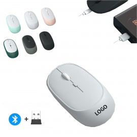 Rechargeable Dual Mode Wireless Mouse with Logo  Rechargeable Dual Mode Wireless Mouse with Logo