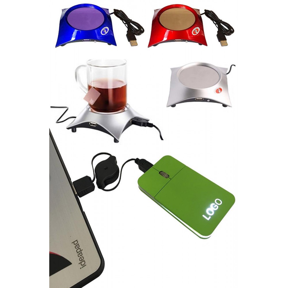 iBank(R) 4 Port USB Hub + Cup Warmer + LED Light up Mouse (Green) Branded iBank(R) 4 Port USB Hub + Cup Warmer + LED Light up Mouse (Green) Branded