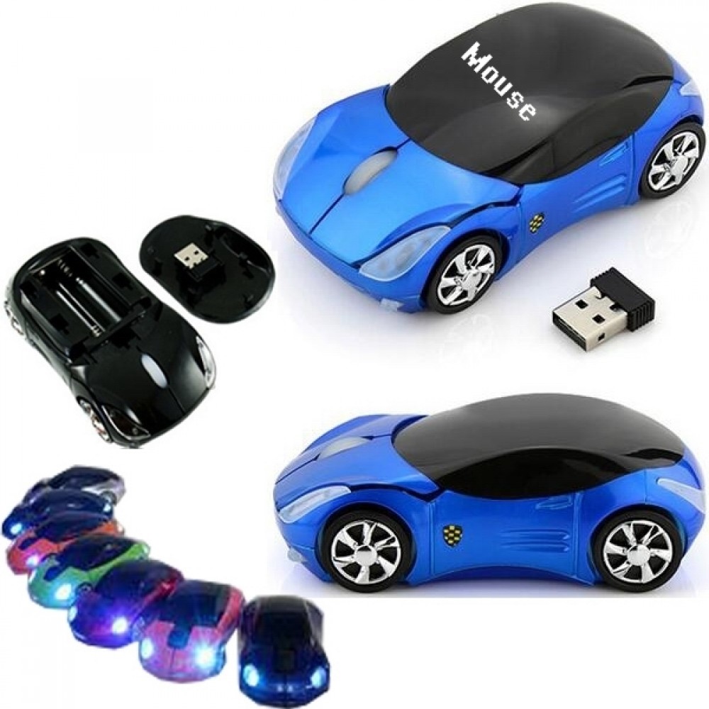 2.4 GHz Car Shape Wireless Mouse with led lights with Logo