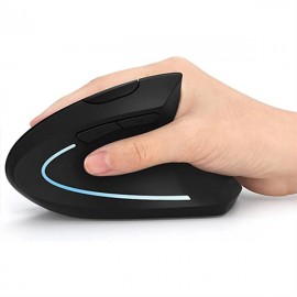Ergonomic Vertical Wireless Optical Mouse for Comfort Use with Logo