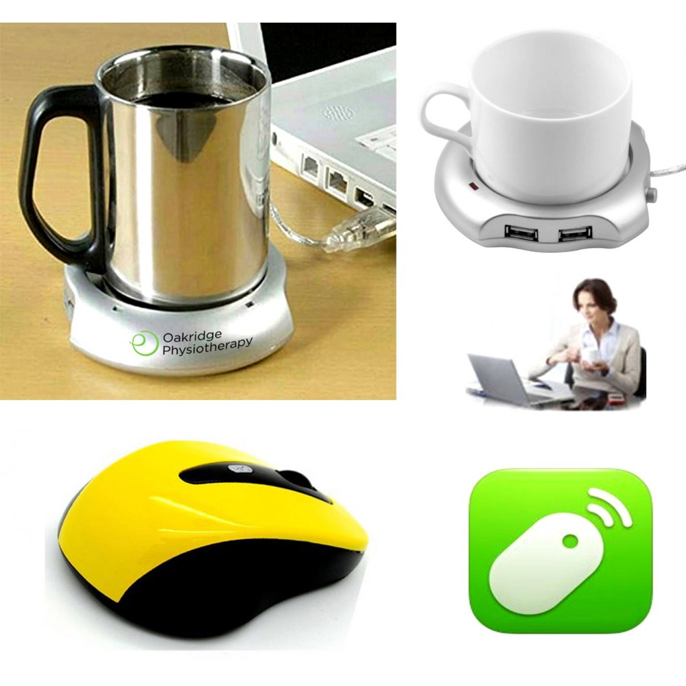 Logo Printed iBank(R)4 Port Hub+Cup Warmer+2.4GHz Wireless Mouse(Yellow) Logo Printed iBank(R)4 Port Hub+Cup Warmer+2.4GHz Wireless Mouse(Yellow)