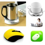 Logo Printed iBank(R)4 Port Hub+Cup Warmer+2.4GHz Wireless Mouse(Yellow)