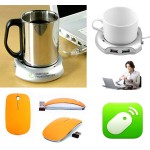 Custom Imprinted iBank(R)4 Port Hub+Cup Warmer+2.4GHz Wireless Mouse(Orange)