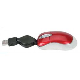 Customized 3D Super Mini Optical Mouse with Retractable Cord
