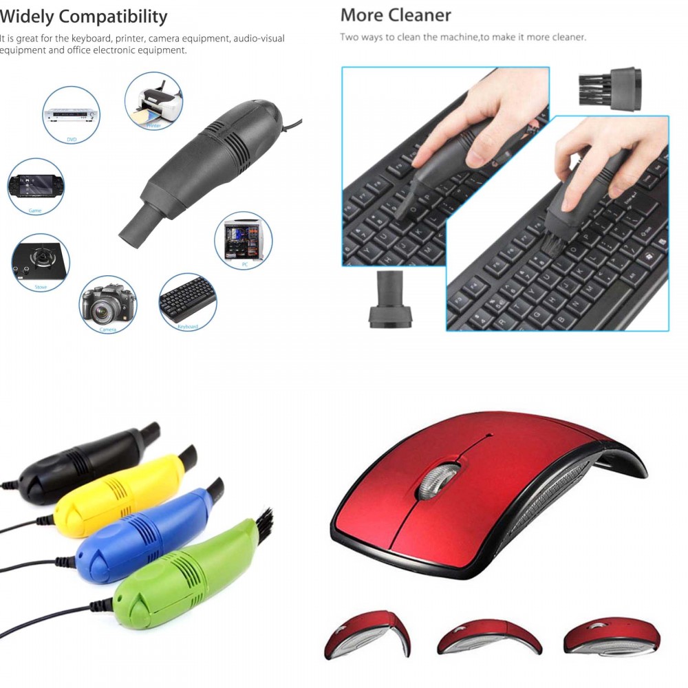 iBank(R)2.4GHz Wireless Mouse + USB Vacuum Cleaner (Red) Logo Printed iBank(R)2.4GHz Wireless Mouse + USB Vacuum Cleaner (Red) Logo Printed